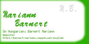 mariann barnert business card